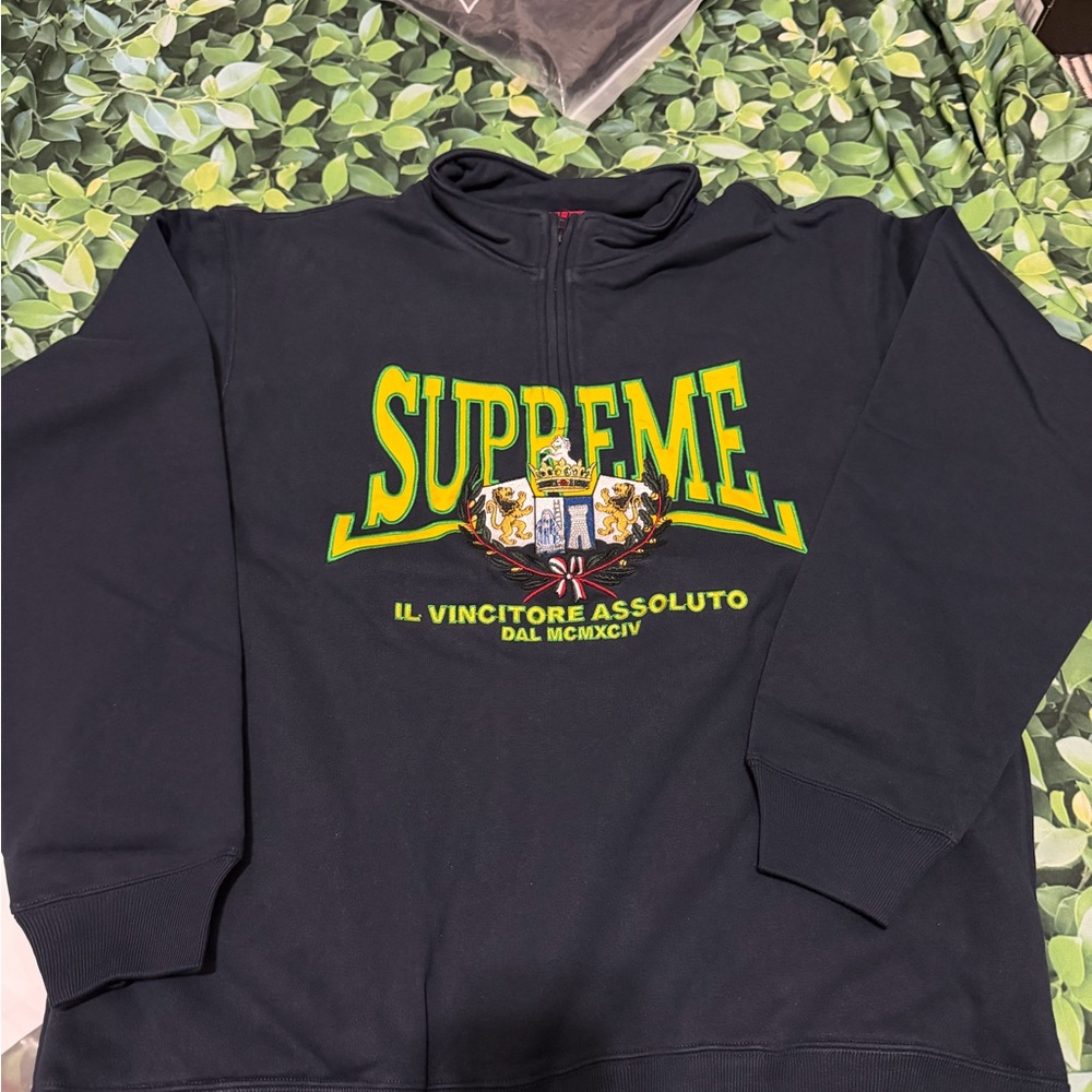 Supreme Navy Quarter ZIP Men's SWEATER